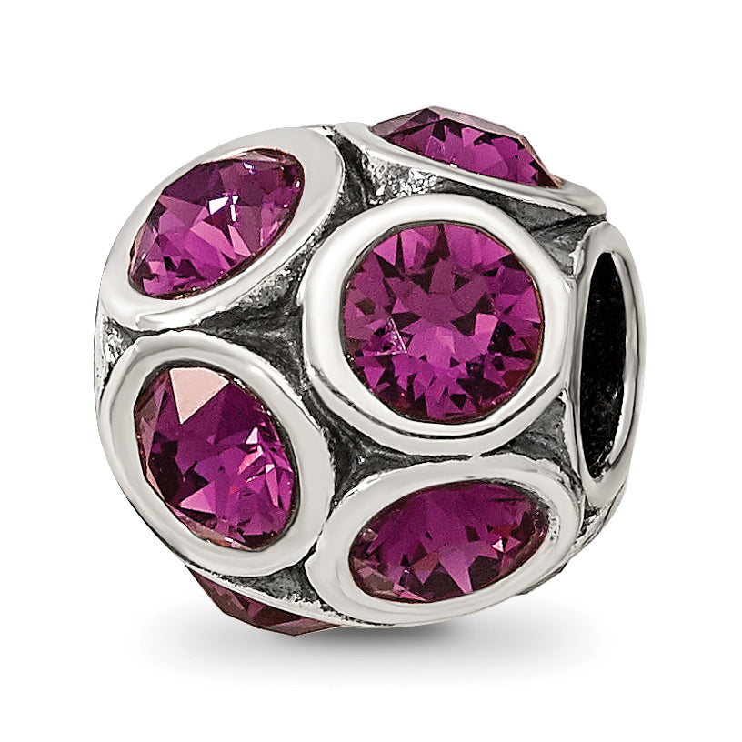 Sterling Silver Reflections February Preciosa Crystal Bead Main image