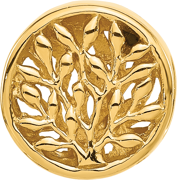 Sterling Silver Reflections Gold-plated Tree of Life Circle Bead
