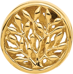 Sterling Silver Reflections Gold-plated Tree of Life Circle Bead