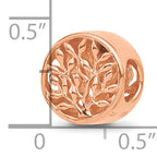 Sterling Silver Reflections Rose Gold-plated Tree of Life Circle Bead
