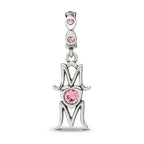 Sterling Silver Reflections Crystals MOM Dangle Bead