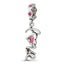 Sterling Silver Reflections Crystals LOVE Dangle Bead