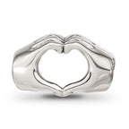 Sterling Silver Reflections Heart Hands Bead