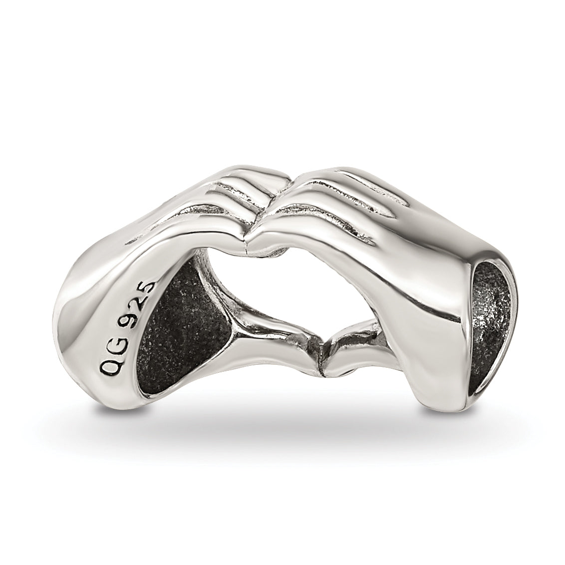 Sterling Silver Reflections Heart Hands Bead