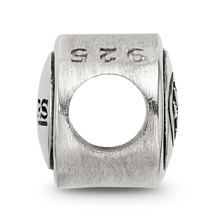 Sterling Silver Antiqued San Francisco 49ers NFL Bead