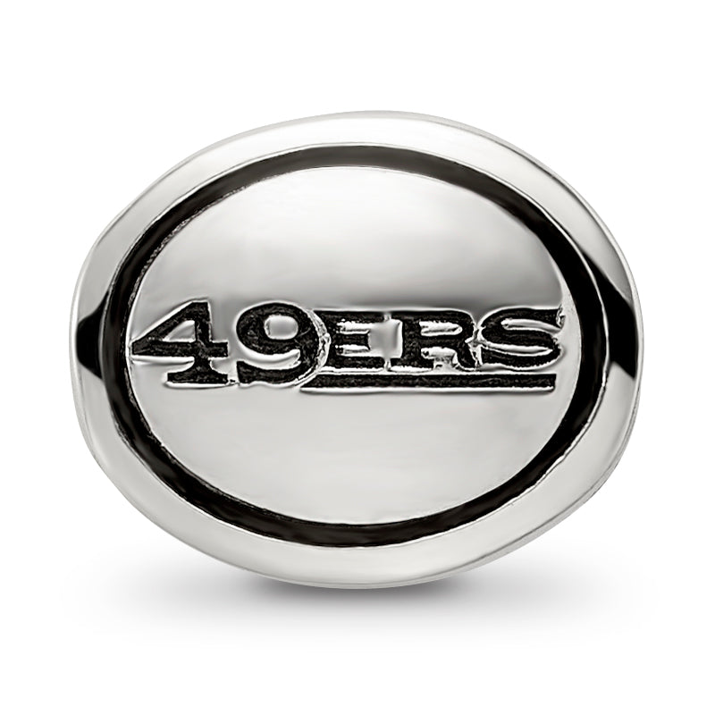 Sterling Silver Antiqued San Francisco 49ers NFL Bead