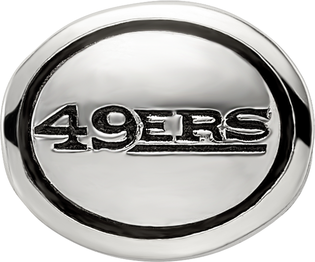 Sterling Silver Antiqued San Francisco 49ers NFL Bead