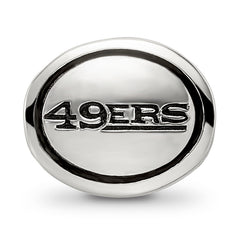 Sterling Silver Antiqued San Francisco 49ers NFL Bead