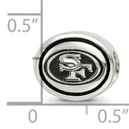 Sterling Silver Antiqued San Francisco 49ers NFL Bead