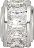 Sterling Silver Reflections Clear CZ Bead