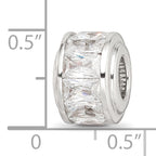 Sterling Silver Reflections Clear CZ Bead