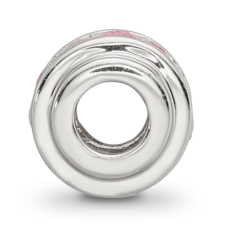 Sterling Silver Reflections Pink CZ Bead Secondary image