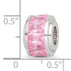 Sterling Silver Reflections Pink CZ Bead