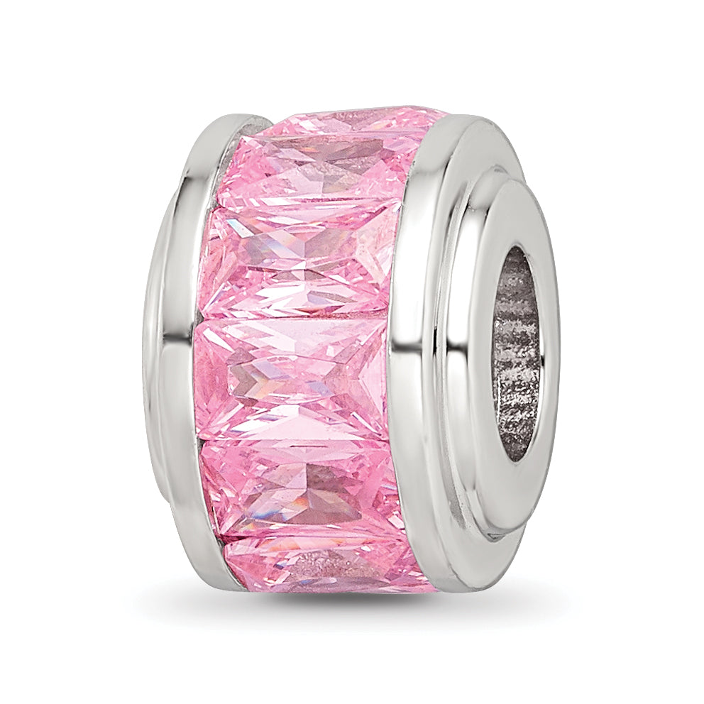 Sterling Silver Reflections Pink CZ Bead Main image