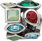 Sterling Silver Reflections Crystals Bead