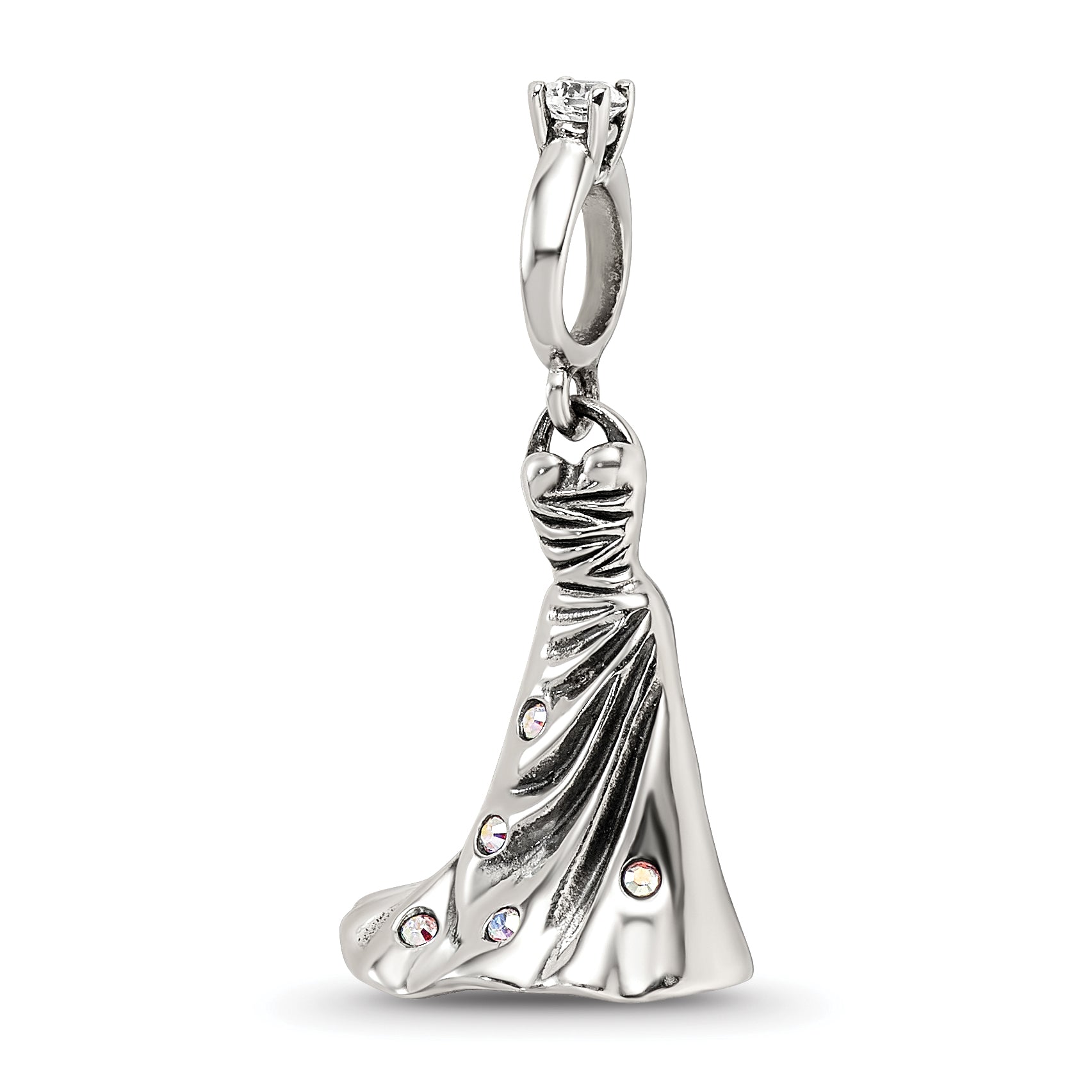 Sterling Silver Reflections Crystals Wedding Dress Bead Main image