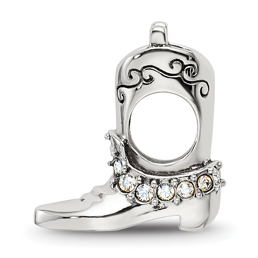 Sterling Silver Reflections Crystals Boot Bead Secondary image