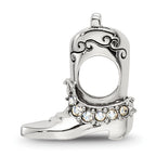Sterling Silver Reflections Crystals Boot Bead