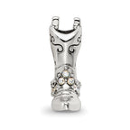 Sterling Silver Reflections Crystals Boot Bead