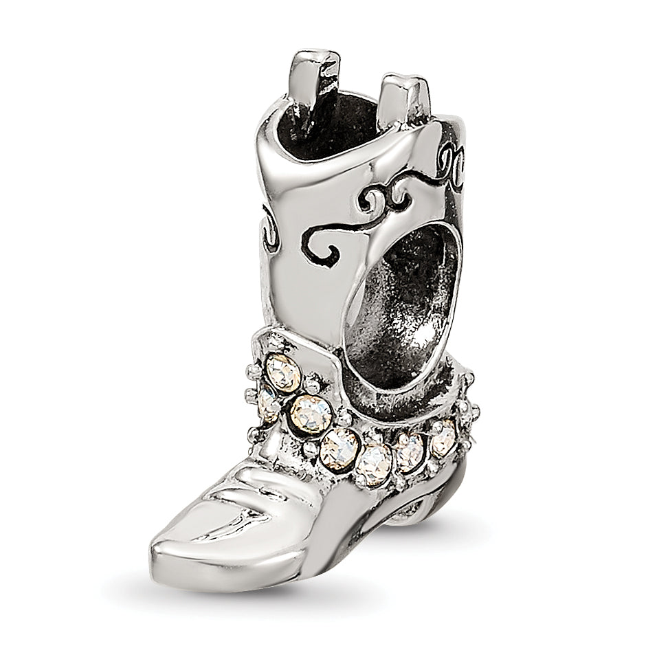 Sterling Silver Reflections Crystals Boot Bead Main image
