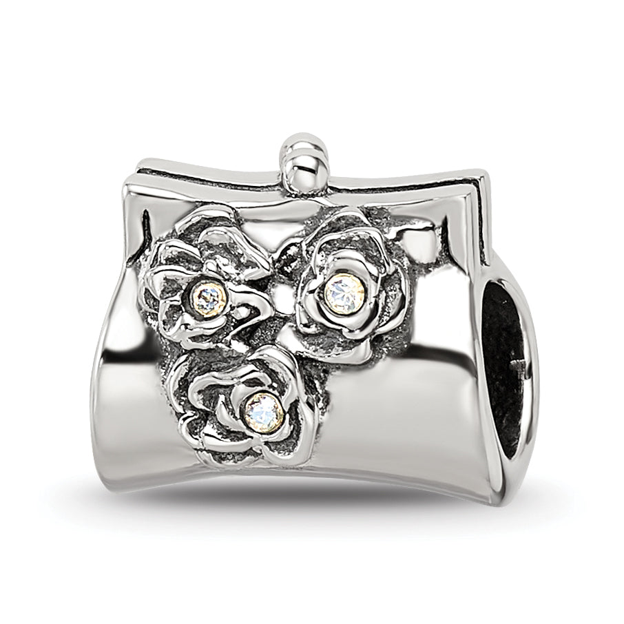 Sterling Silver Reflections Crystals Clutch Bead Main image