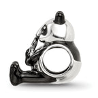 Sterling Silver Reflections Black Enamel Mama Panda Bead