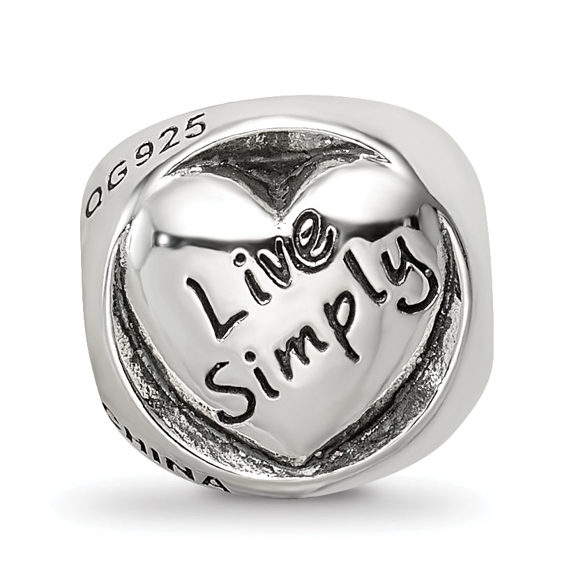 Sterling Silver Reflections Live Simply Trilogy Bead