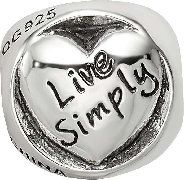 Sterling Silver Reflections Live Simply Trilogy Bead
