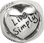 Sterling Silver Reflections Live Simply Trilogy Bead