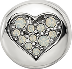 Sterling Silver Reflections June Crystal Clarity Heart Bead
