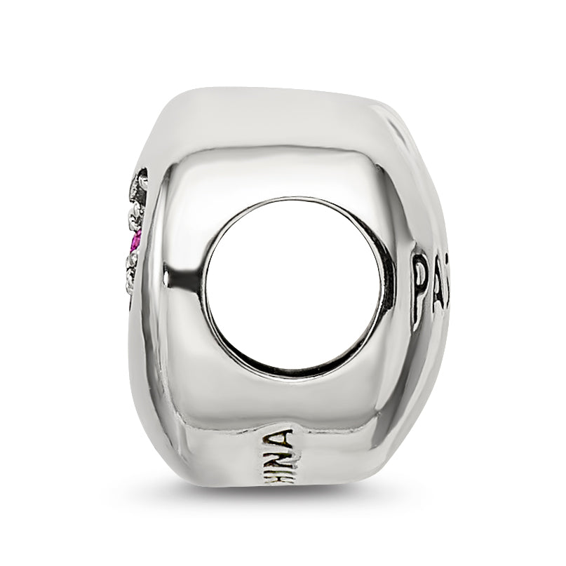 Sterling Silver Reflections July Red Crystal Passion Heart Bead Secondary image