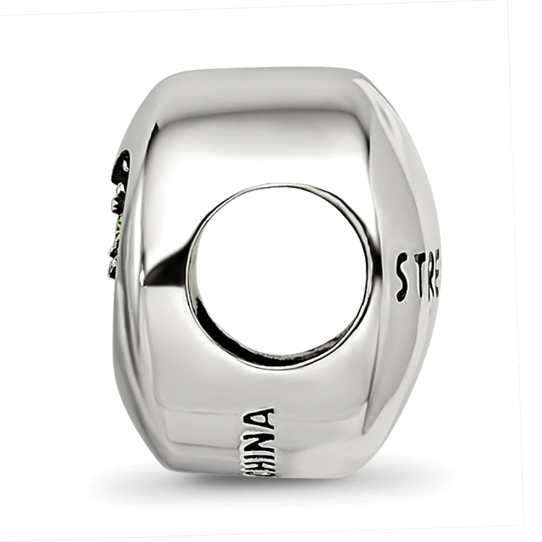 Sterling Silver Reflections Aug Lt Gn Crystal Strength Heart Bead Secondary image