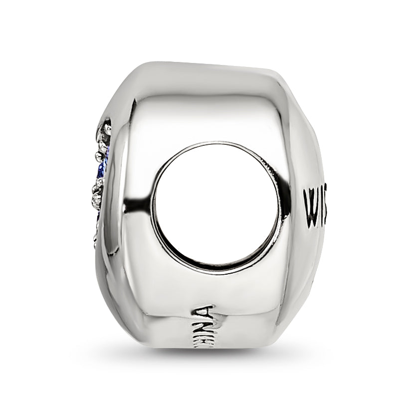 Sterling Silver Reflections Sep Blue Crystal Wisdom Heart Bead Secondary image