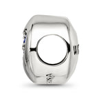 Sterling Silver Reflections Sep Blue Crystal Wisdom Heart Bead