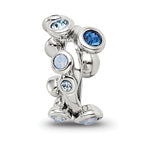Sterling Silver Reflections Crystal Bubble Spacer Bead