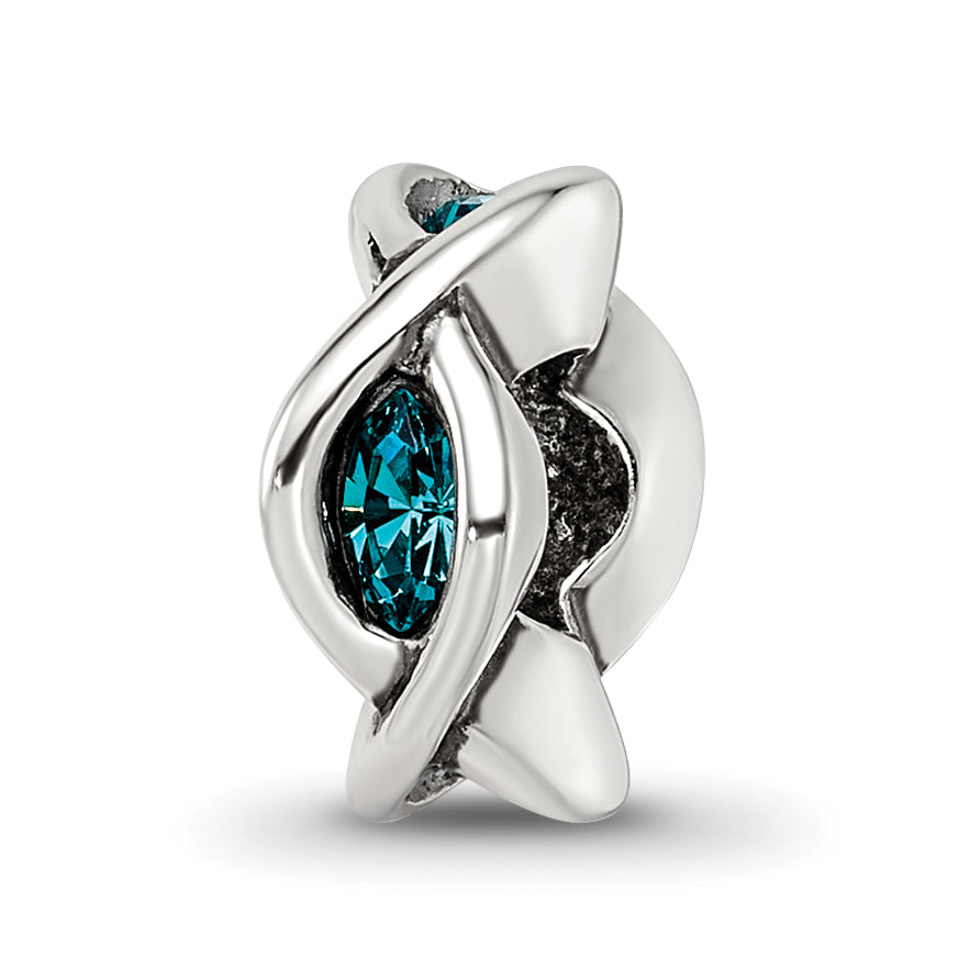 Sterling Silver Reflections Crystal Marquis Twist Bead Main image