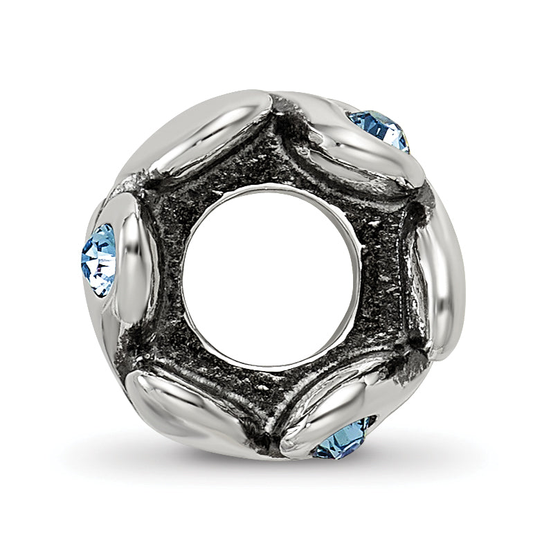 Sterling Silver Reflections Crystal Endless Hearts Bead Secondary image