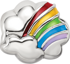 Sterling Silver Reflections Enamel Rainbow Bead
