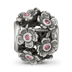 Sterling Silver Reflections Crystal Blossoms Bead