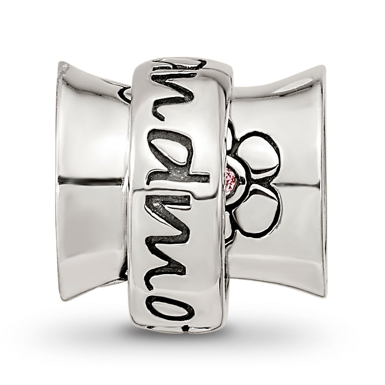 Sterling Silver Reflections Crystals Spinner Grandmother Bead