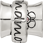 Sterling Silver Reflections Crystals Spinner Grandmother Bead