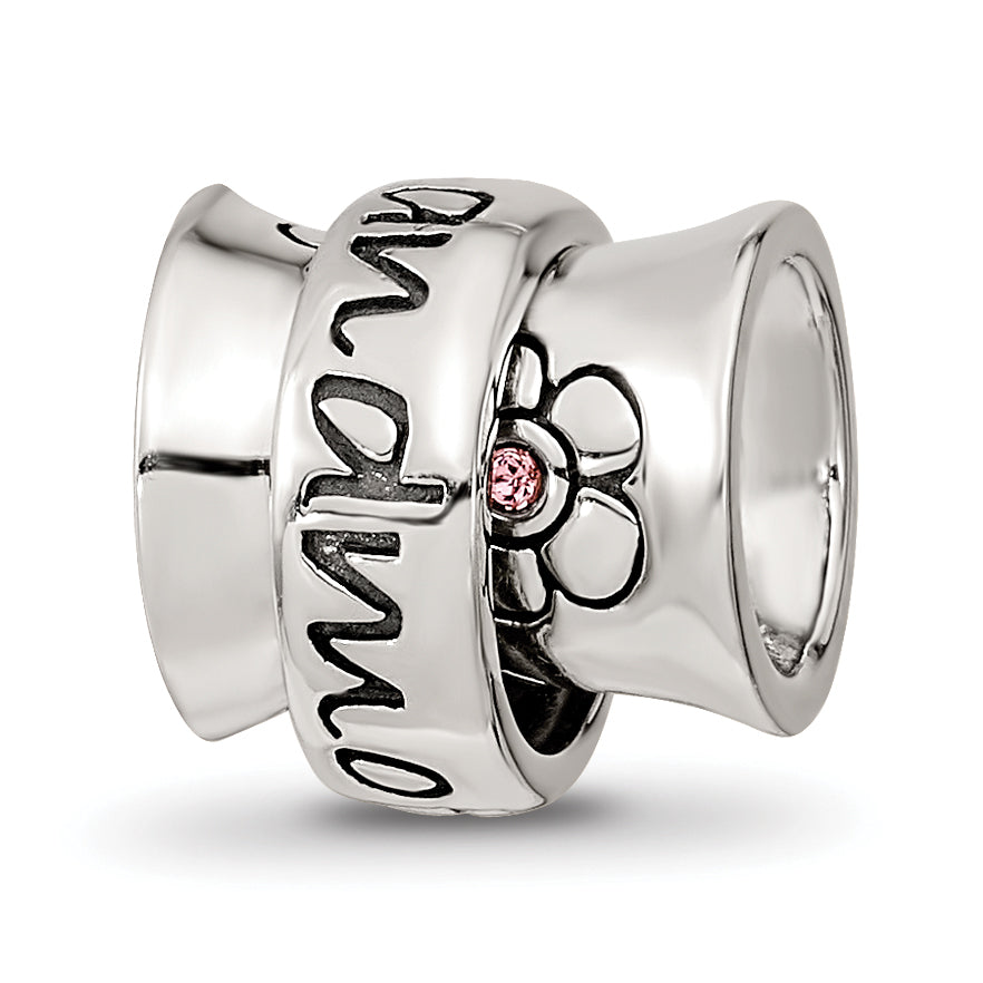 Sterling Silver Reflections Crystals Spinner Grandmother Bead Main image