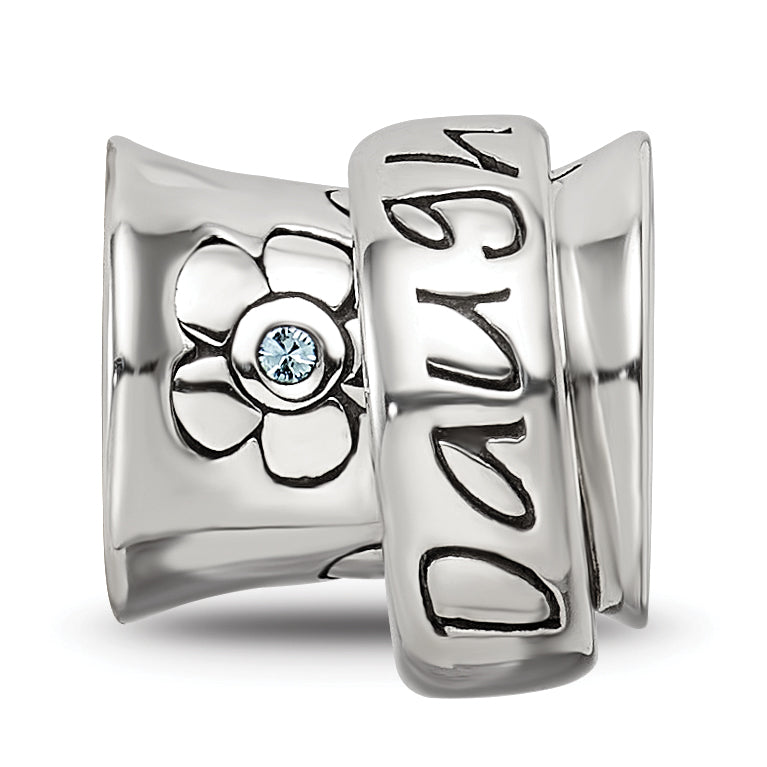 Sterling Silver Reflections Crystals Spinner Daughter Bead