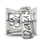 Sterling Silver Reflections Crystals Spinner Daughter Bead