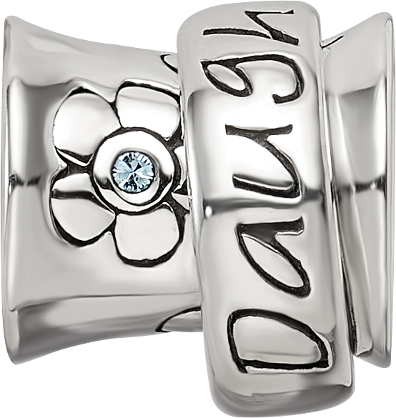 Sterling Silver Reflections Crystals Spinner Daughter Bead