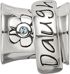 Sterling Silver Reflections Crystals Spinner Daughter Bead