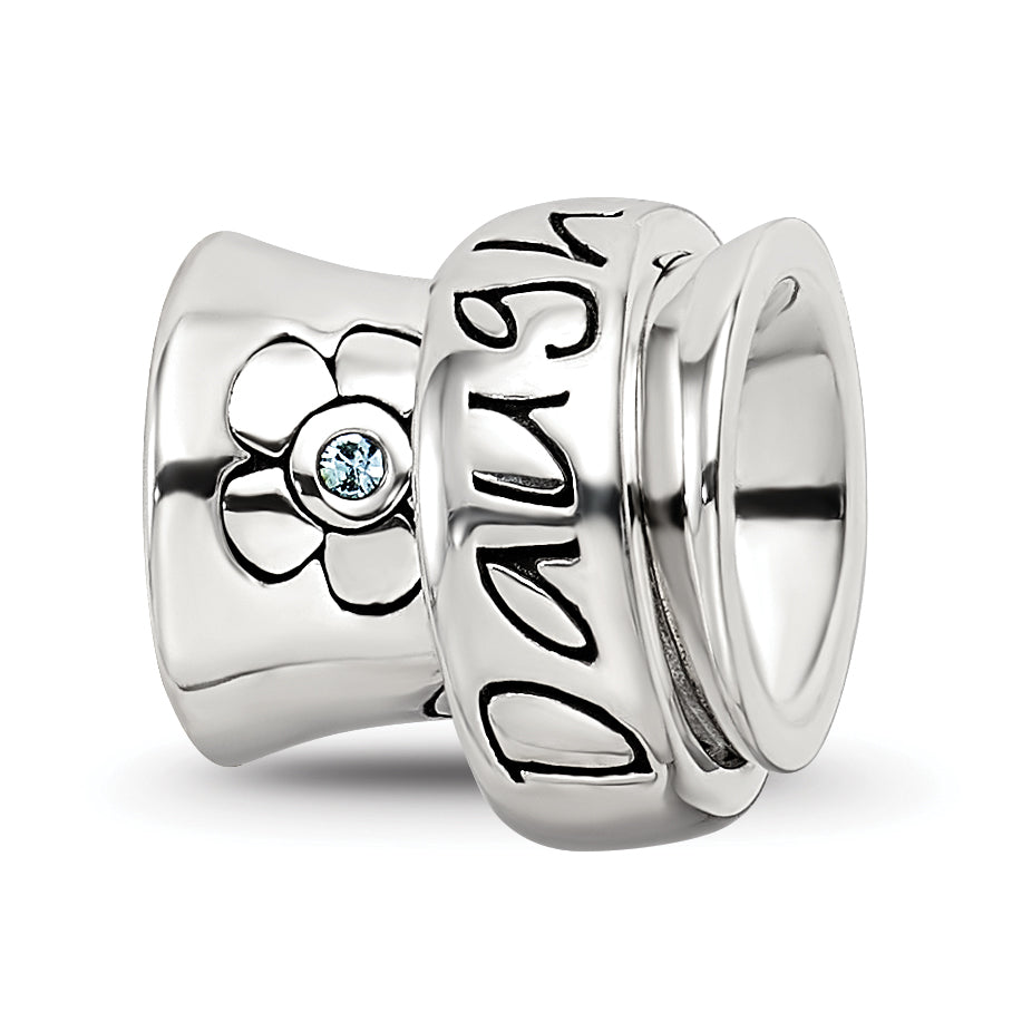 Sterling Silver Reflections Crystals Spinner Daughter Bead Main image