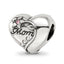 Sterling Silver Reflections Crystals Mother's Heart Bead