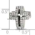Sterling Silver Reflections Crystals Pav‚ Open Cross Bead