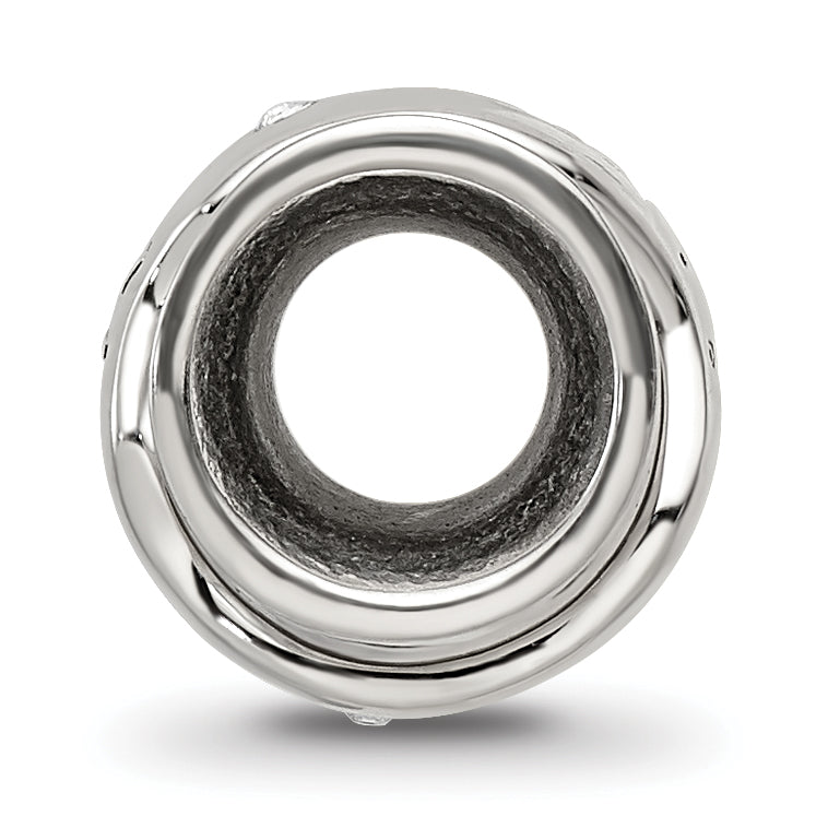 Sterling Silver Reflections Crystals I Love You Spinner Bead Secondary image
